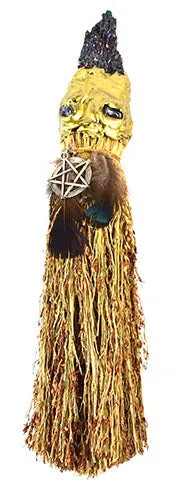 10 1/2" Pentagram Crystal Broom