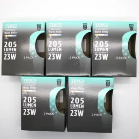 10 Pack of 18W Tesco Halogen Cookerhood & Fridge Lamps SES (5 x 2PKS)