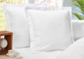 1000TC Premium Ultra Soft European Pillowcases 2-Pack White