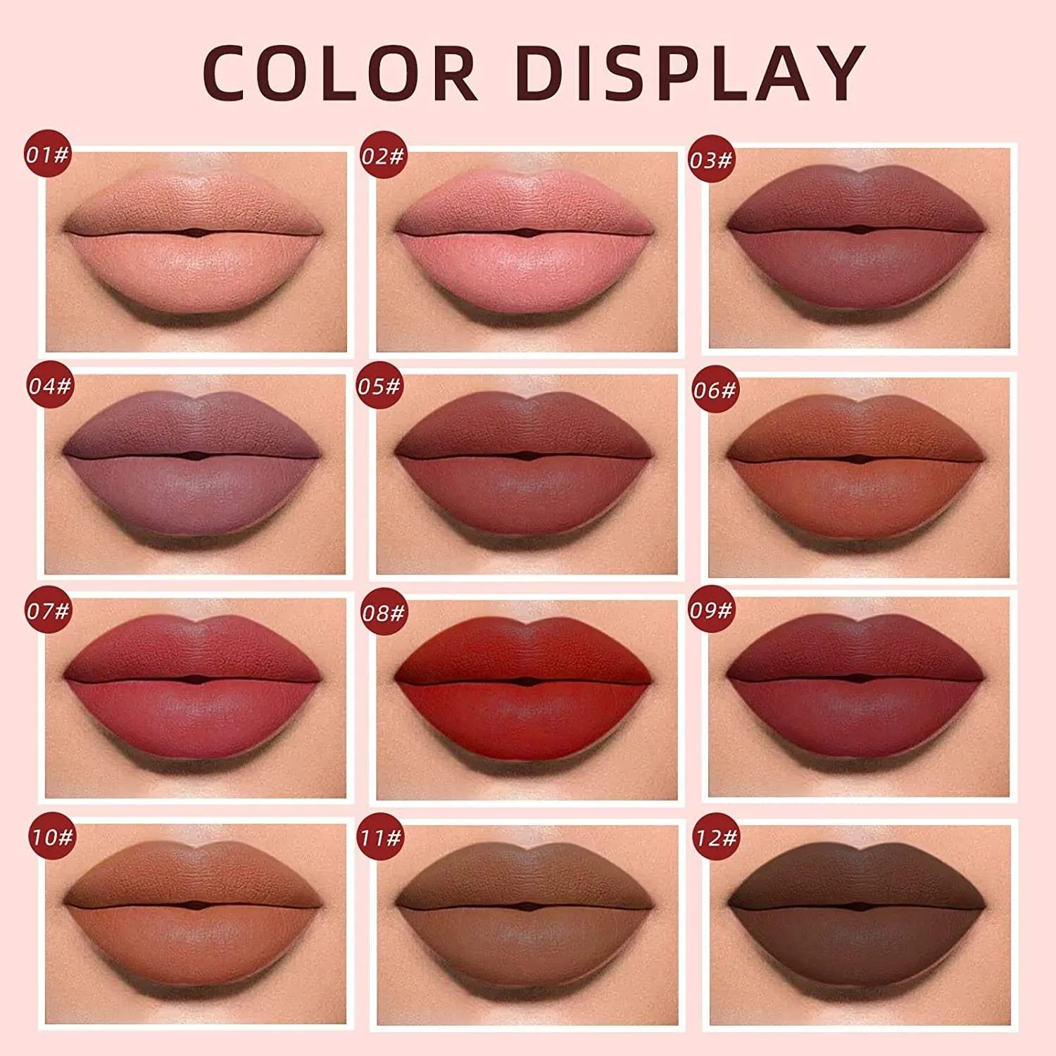 12-Piece Waterproof Matte Lipstick Kit