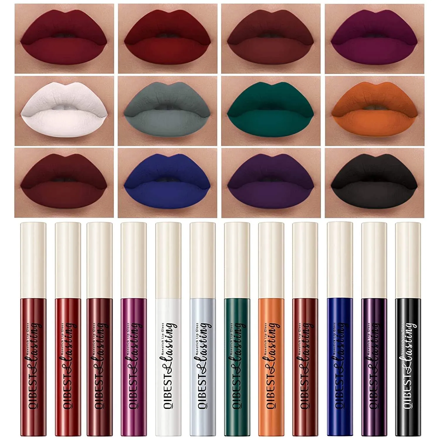 12-Piece Waterproof Matte Lipstick Kit