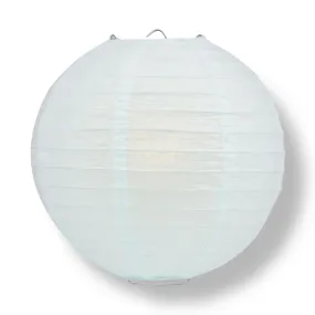 12" Arctic Spa Blue Round Paper Lantern, Even Ribbing, Chinese Hanging Wedding & Party Decoration