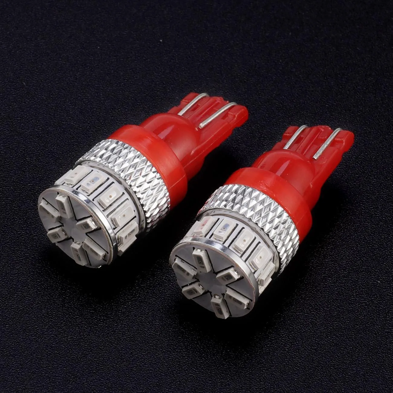 168 2825 W5W T10 LED License Plate/Side Marker/Interior Light Bulbs 4W 300% High Brightness CAN-Bus Error Free Red | 2 Bulbs