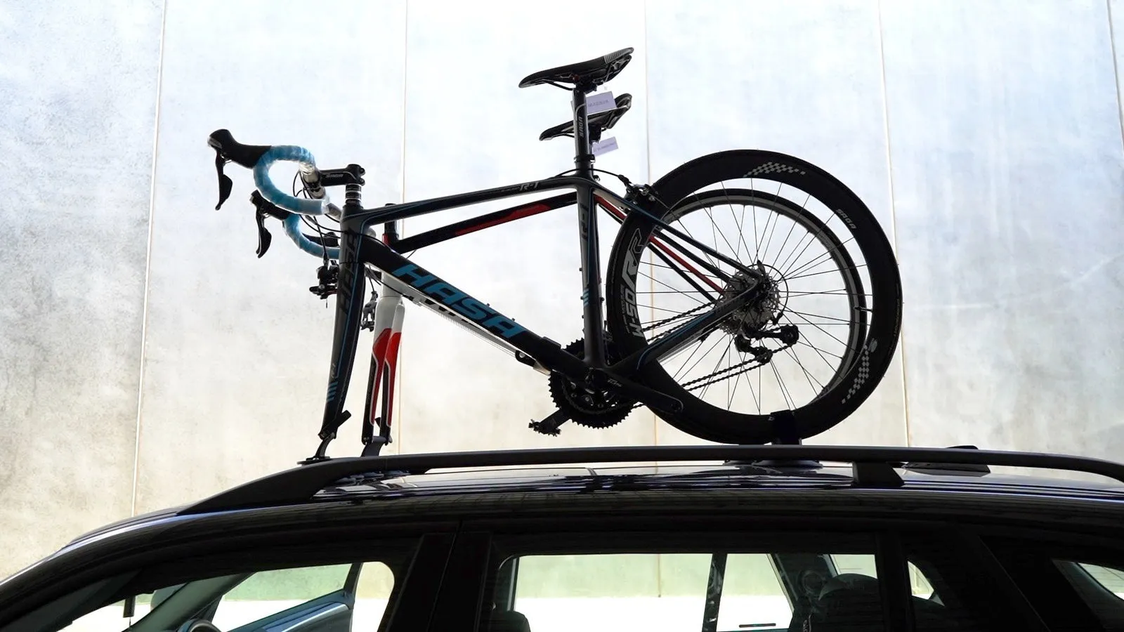 2 Bike Bicycle Car Roof Suck Carrier Rack Fork Mount Four Vacuum Cups