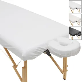 2 Piece Waterproof Massage Table Sheet Set - Durable PU Cover