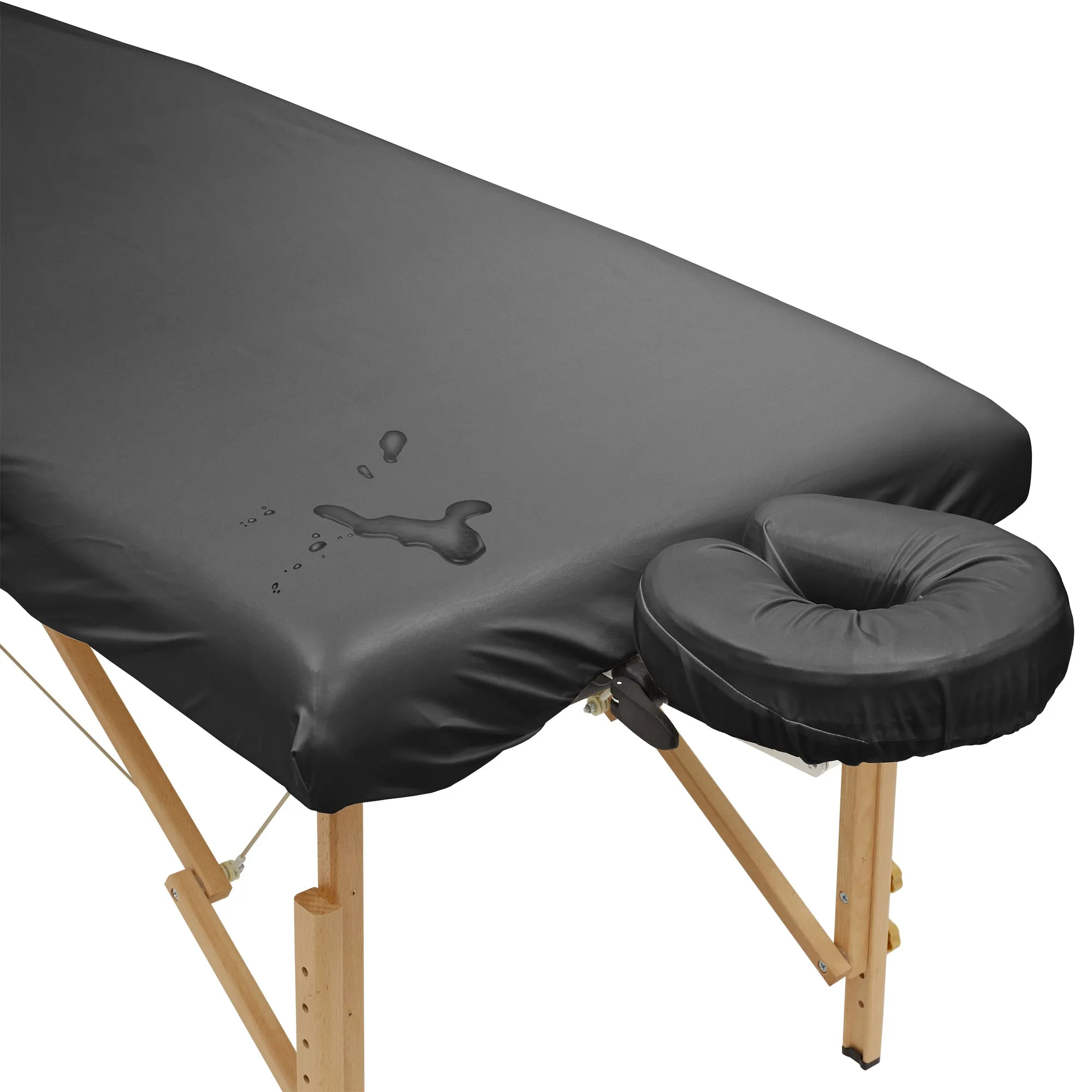 2 Piece Waterproof Massage Table Sheet Set - Durable PU Cover