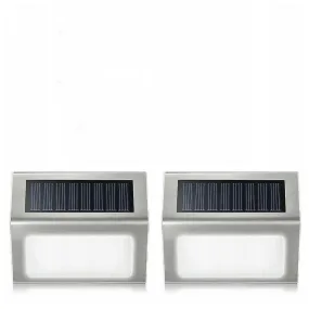 2pcs warm white 3Led Solar Lamp With Smart Lighting Sensor Rain-proof fence light AZ13651