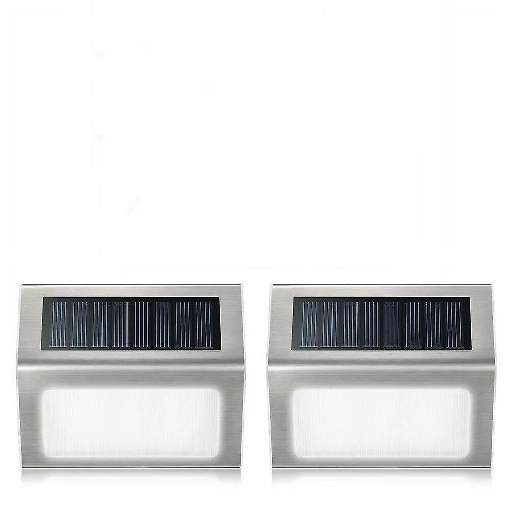 2pcs warm white 3Led Solar Lamp With Smart Lighting Sensor Rain-proof fence light AZ13651