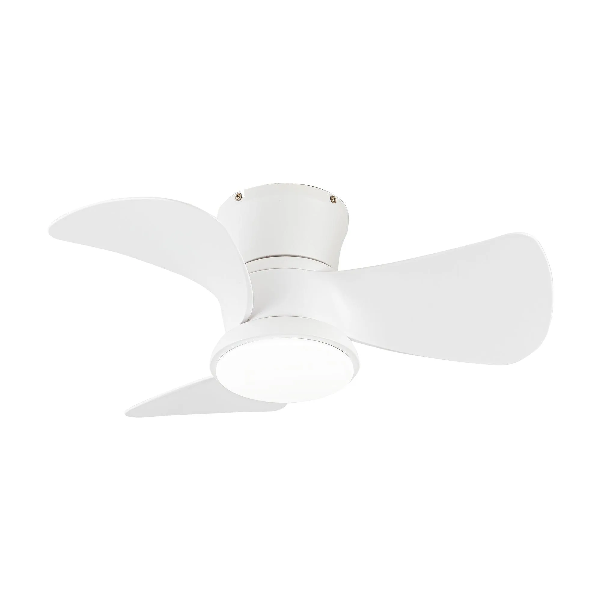 31" Mazon Modern DC Motor Flush Mount Reversible Ceiling Fan with LED Lighting and Remote Control