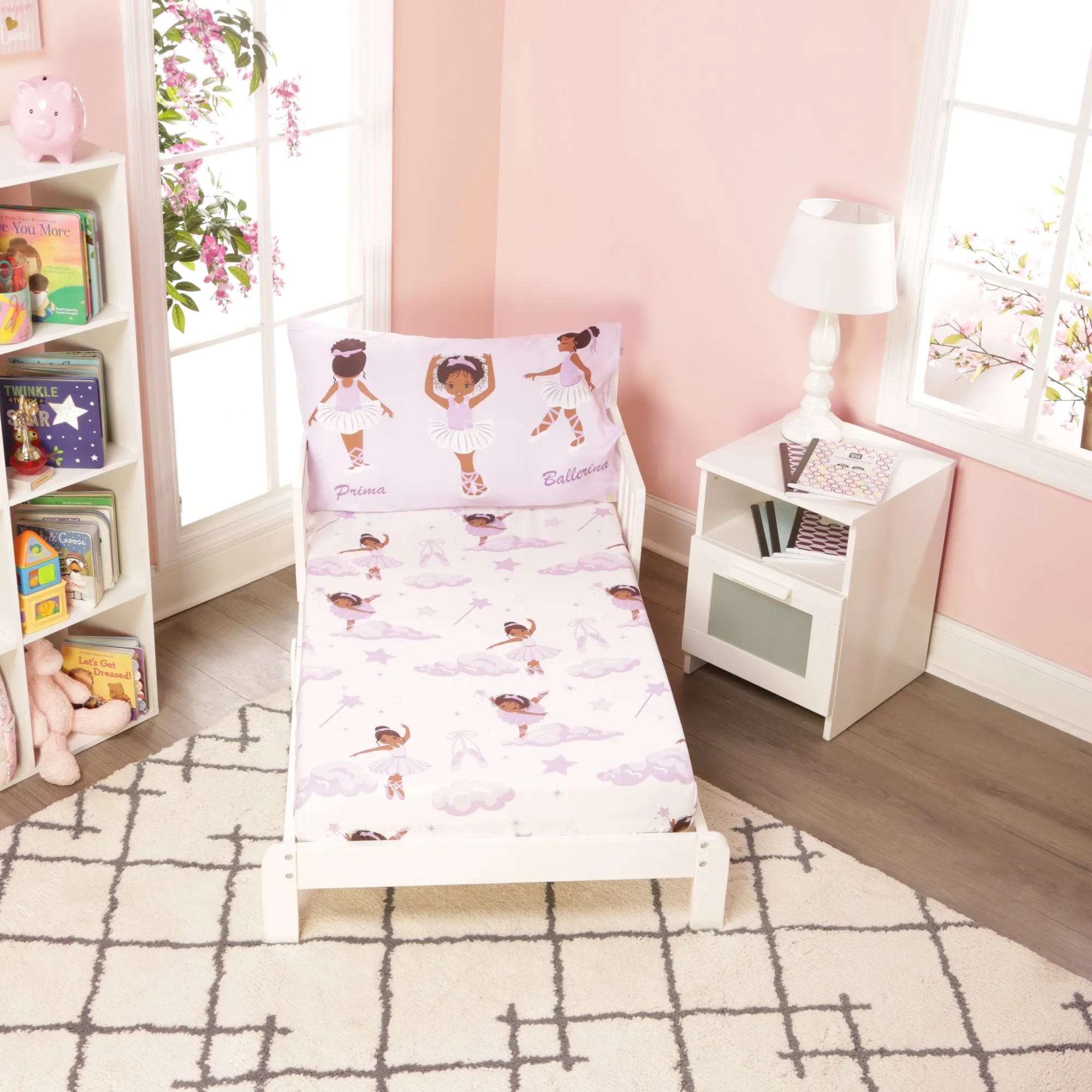 4 Piece Toddler Bedding Set – African American Ballerina