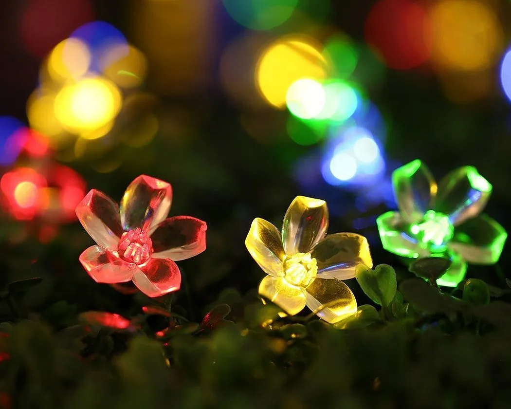 50 Bulbs Flower Solar String Lights