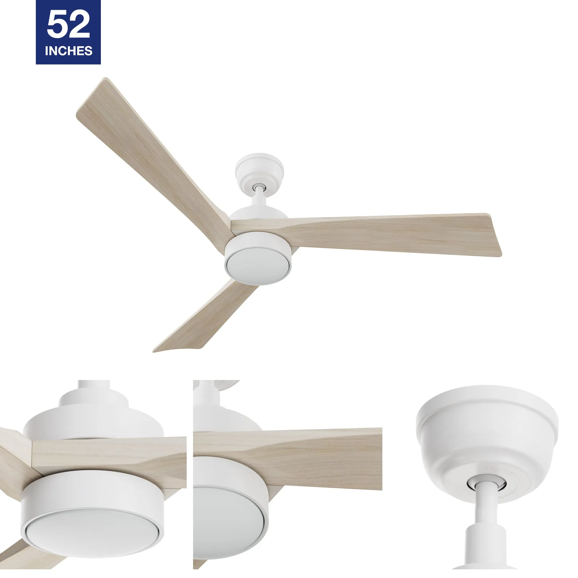 52 inch Serendipity Best DC Ceiling Fan with LED Light and Remote