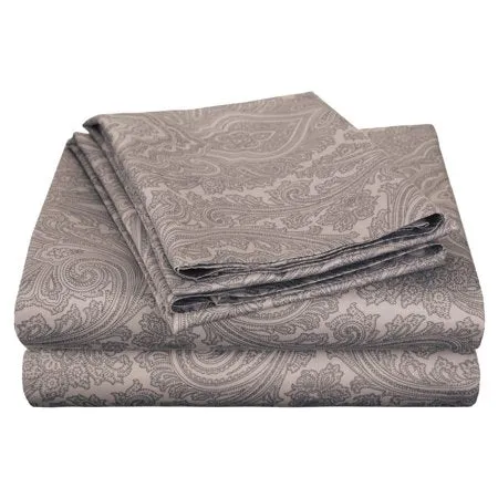 600 Thread Count Wrinkle-Resistant Luxury Cotton Italian Paisley Sheet Set