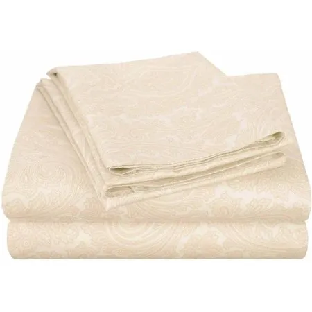 600 Thread Count Wrinkle-Resistant Luxury Cotton Italian Paisley Sheet Set