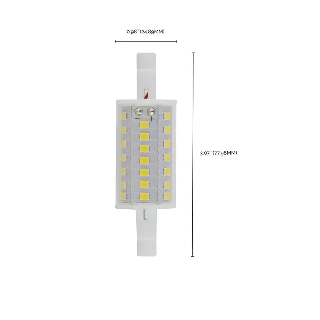 6W LED Bulb - J-Type T3 78mm - 120V - R7S Base - 4000K