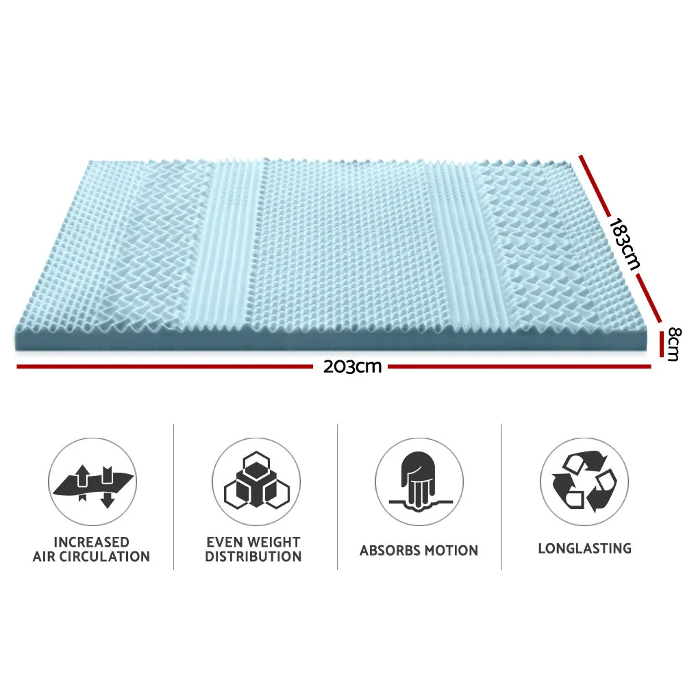 7-Zone King Memory Foam Mattress Topper, Eco-Friendly - Giselle Bedding