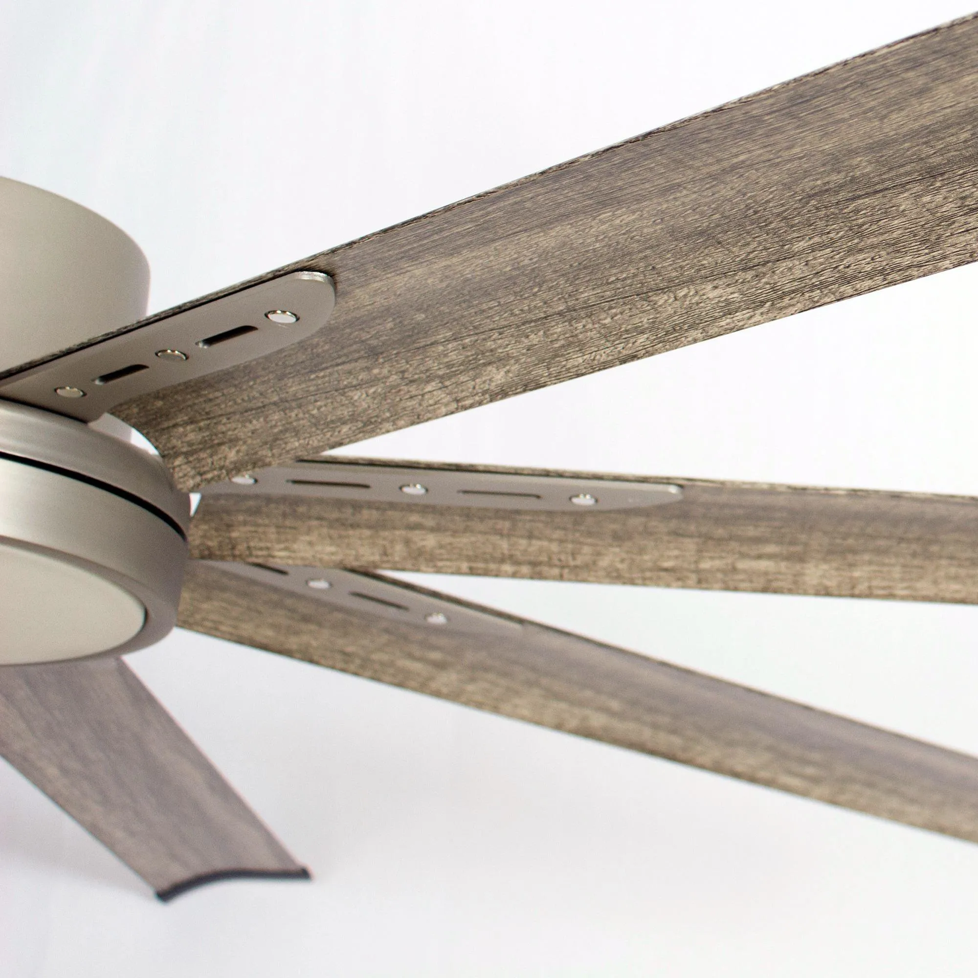 72" Bankston Modern Satin Nickel DC Motor Downrod Mount Ceiling Fan with LED Lighting and Remote Control