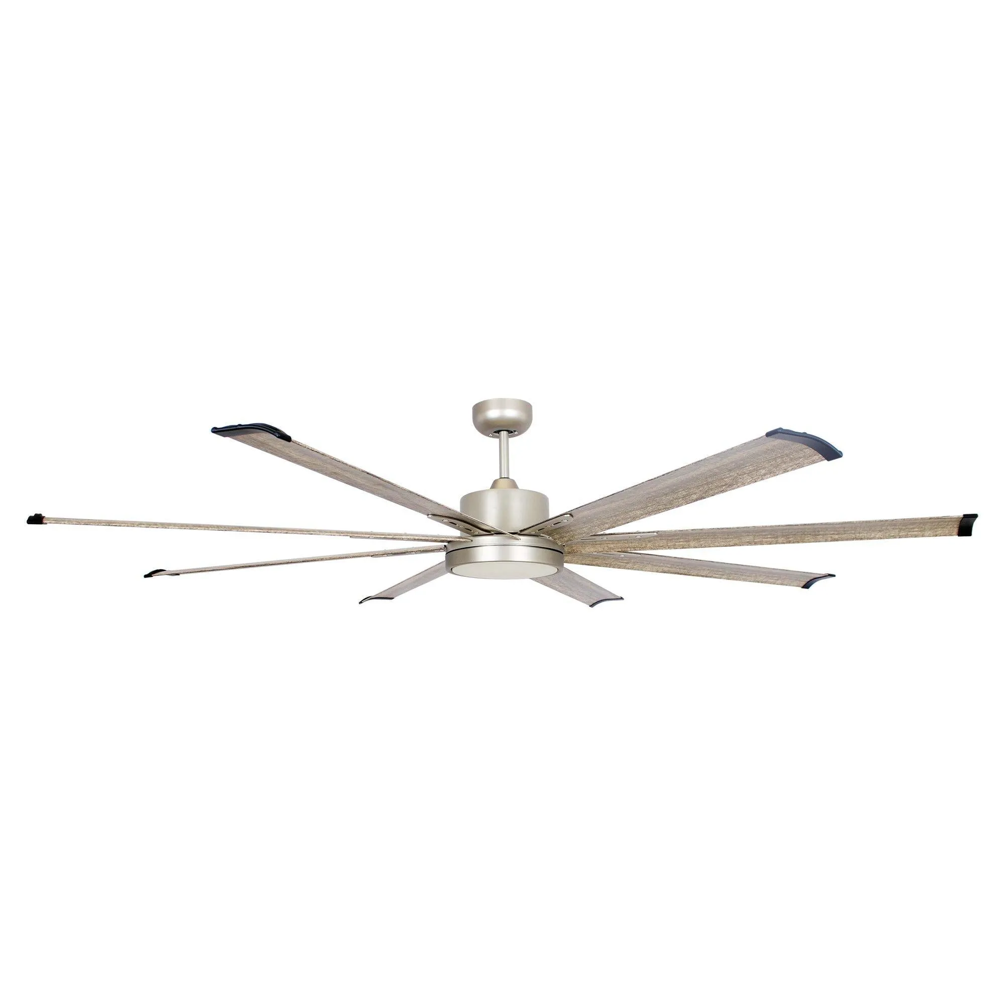 72" Bankston Modern Satin Nickel DC Motor Downrod Mount Ceiling Fan with LED Lighting and Remote Control