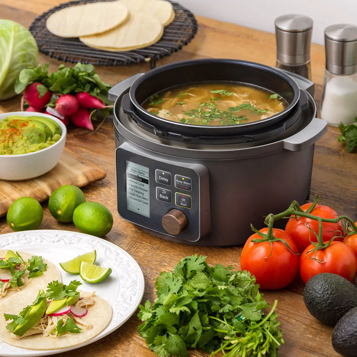 8-IN-1 Pressure Cooker / Rice Cooker with Waterless Cooking