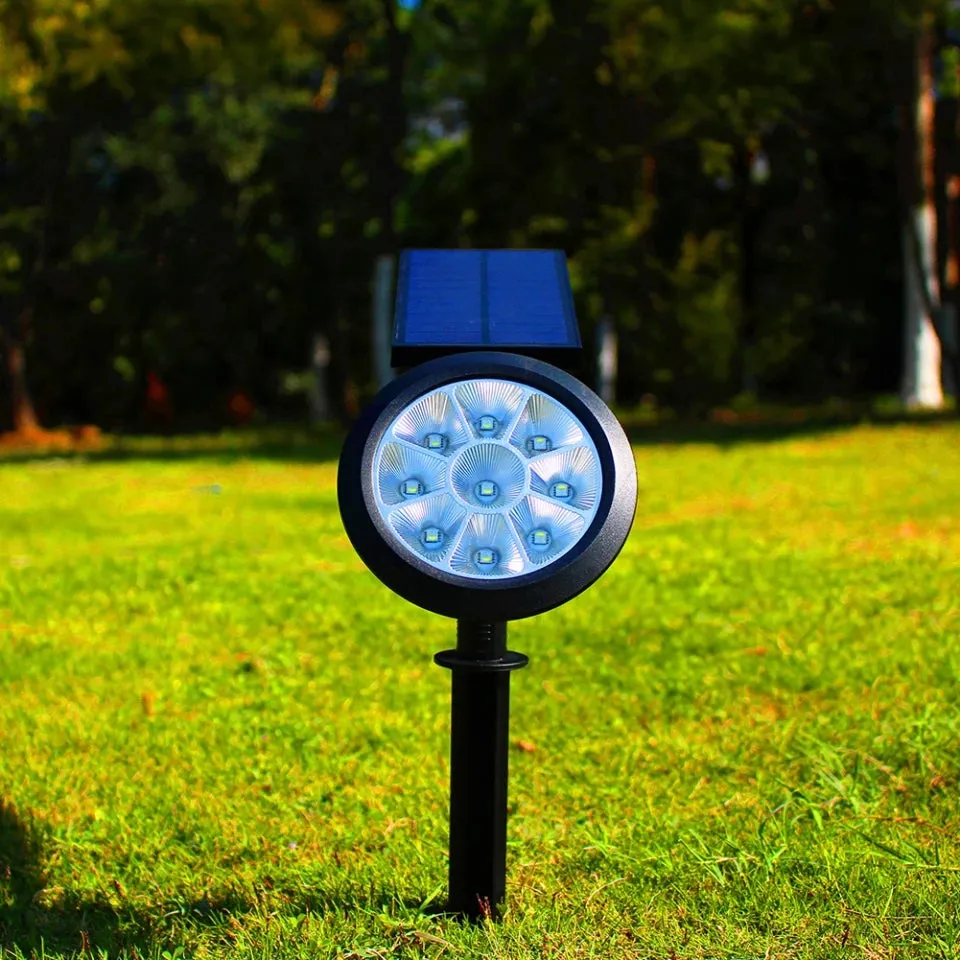 9 LED Spotlight Outdoor Solar Lawn Light Waterproof For Home/Garden/Wedding