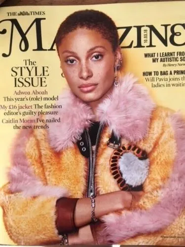 ADWOA ABOAH Photo Cover UK Times Magazine March 2018 - Matthias Schoenaerts