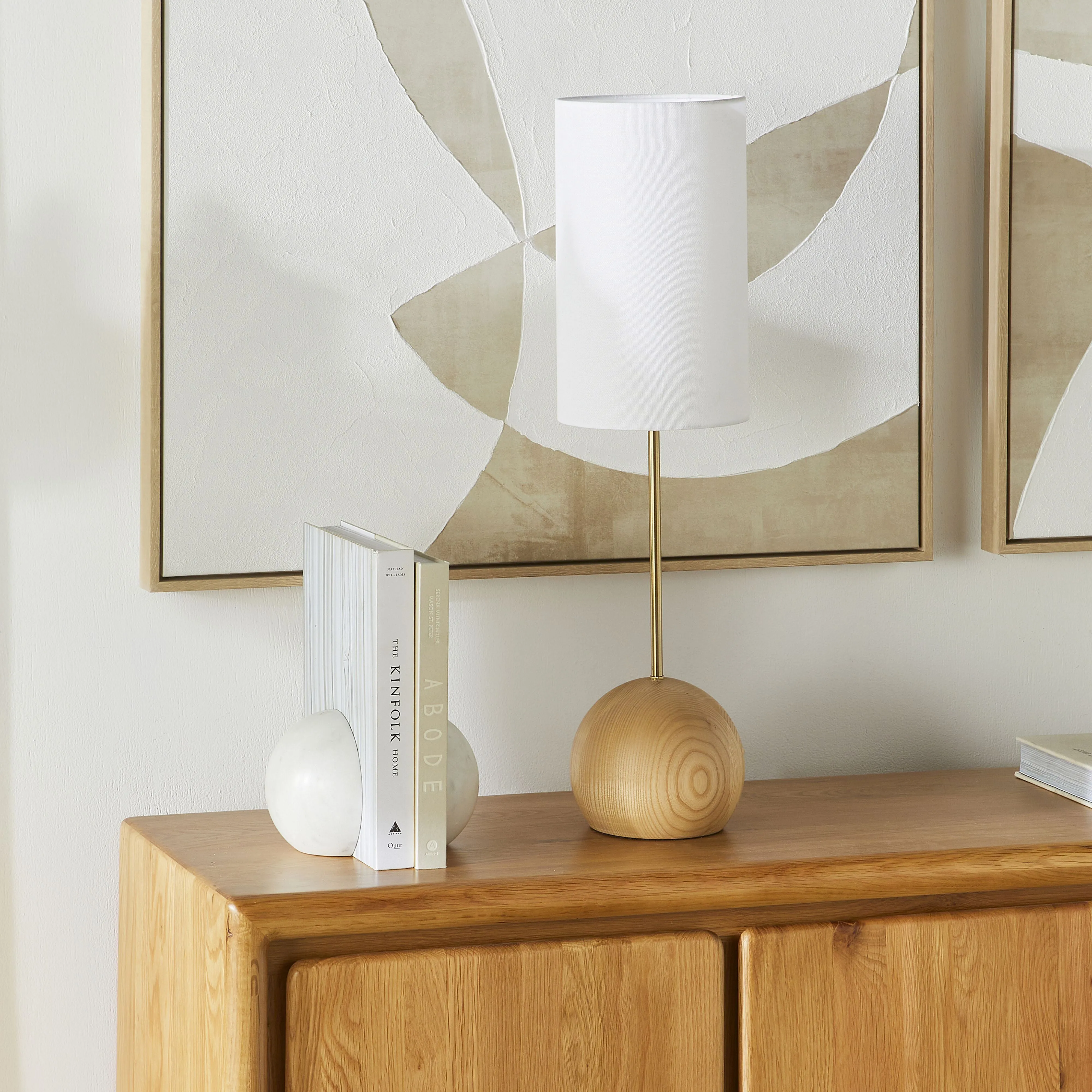 Alma Natural Table Lamp 18x68cm