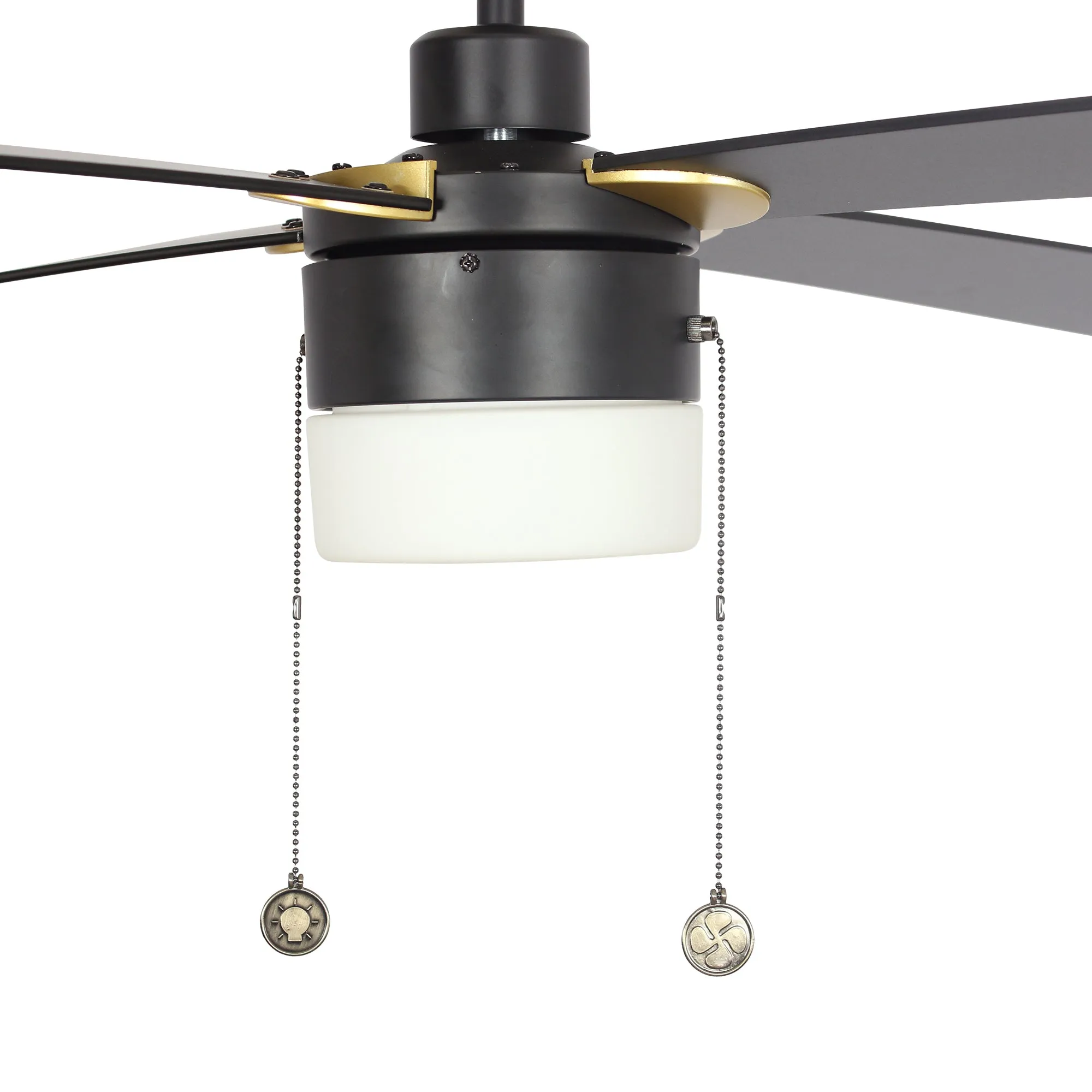 Alrich Ceiling Fan with LED Light and Pull Chain 52 Inch