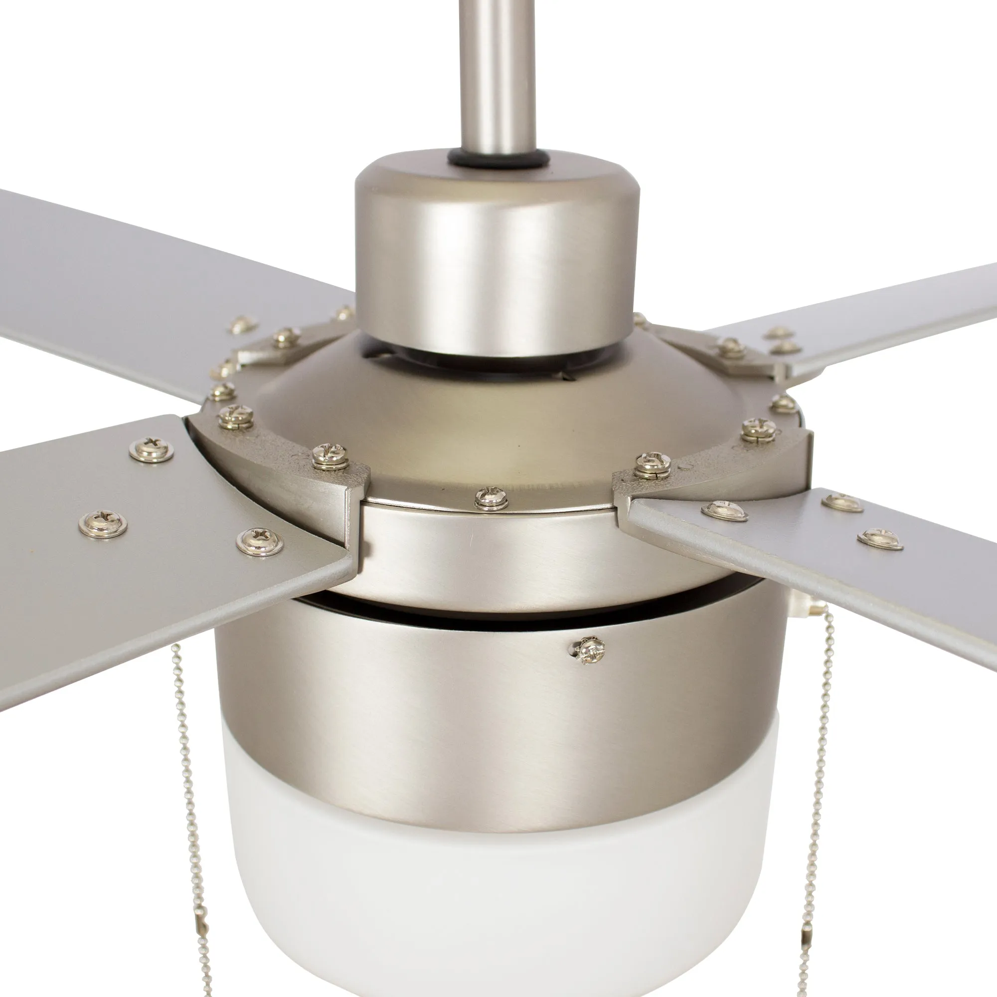 Alrich Ceiling Fan with LED Light and Pull Chain 52 Inch