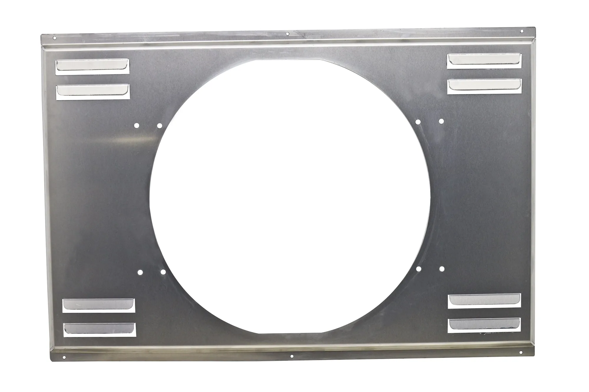 ALUMINUM EMC LOUVERED FAN SHROUD SINGLE 16" FAN (27-1-2" x 18-1-2") FITS 34"X19" RADIATORS - NATURAL