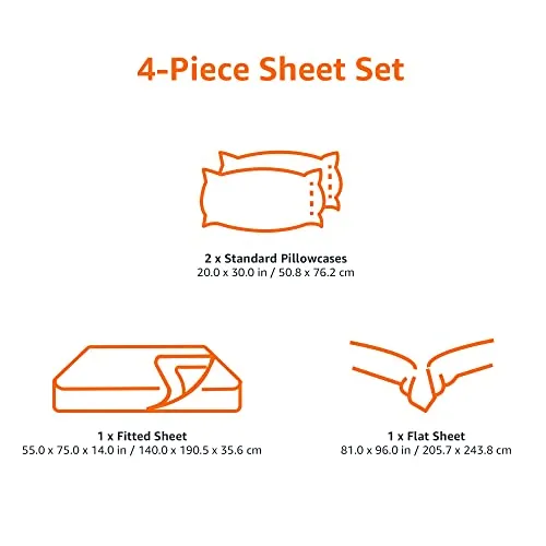 Amazon Basics Lightweight Super Soft Easy Care Microfiber Bed Sheet Set with 14” Deep Pockets - Full, Gray Cheetah