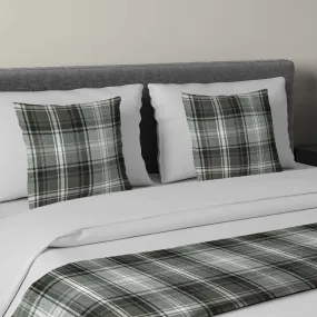 Angus Charcoal Grey Tartan Bedding Set