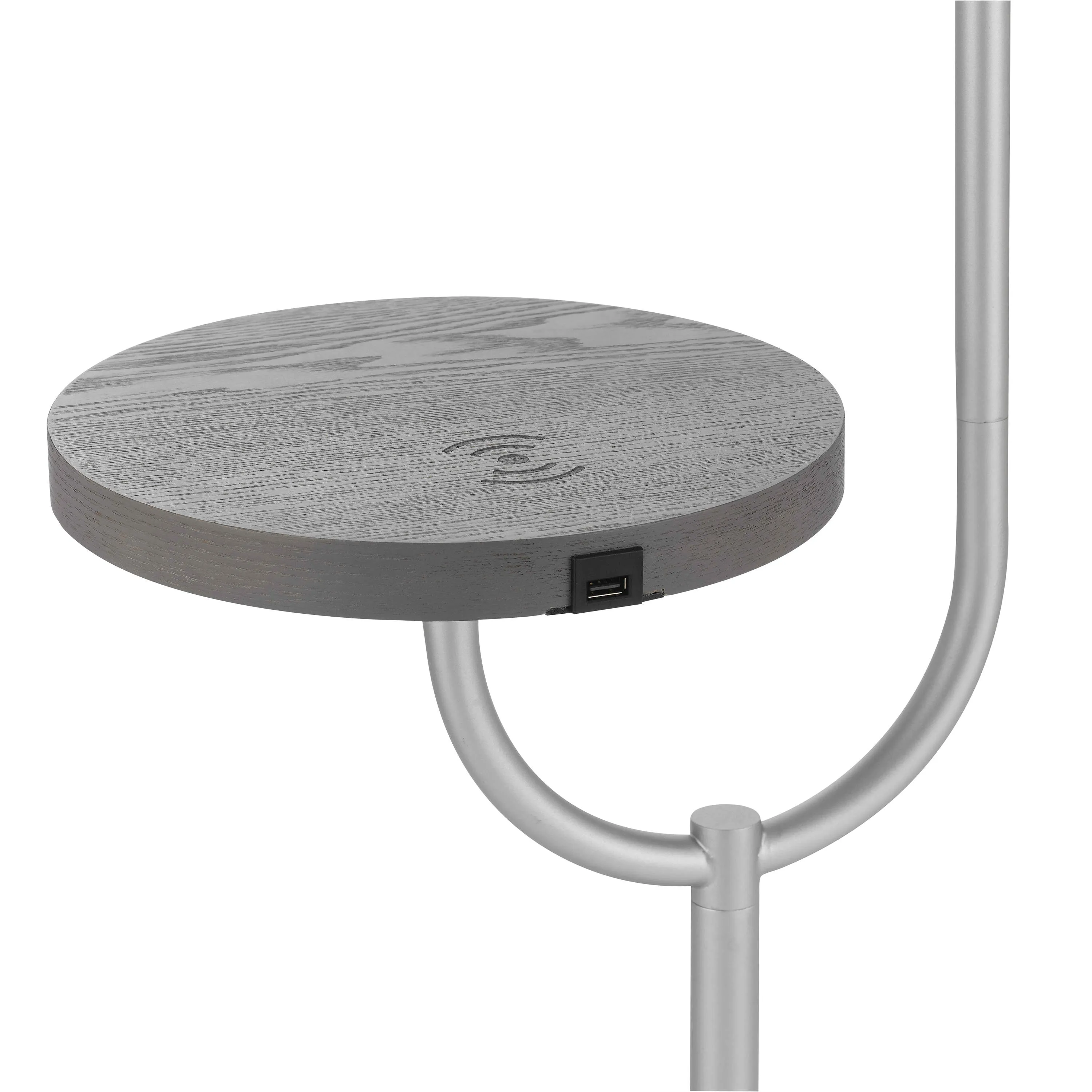 Anthia LED Wireless Charging and Table Top Shelf Floor Lamp