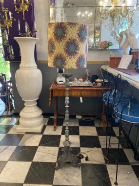 Antique Silver Plated Floor Lamp - SOLD