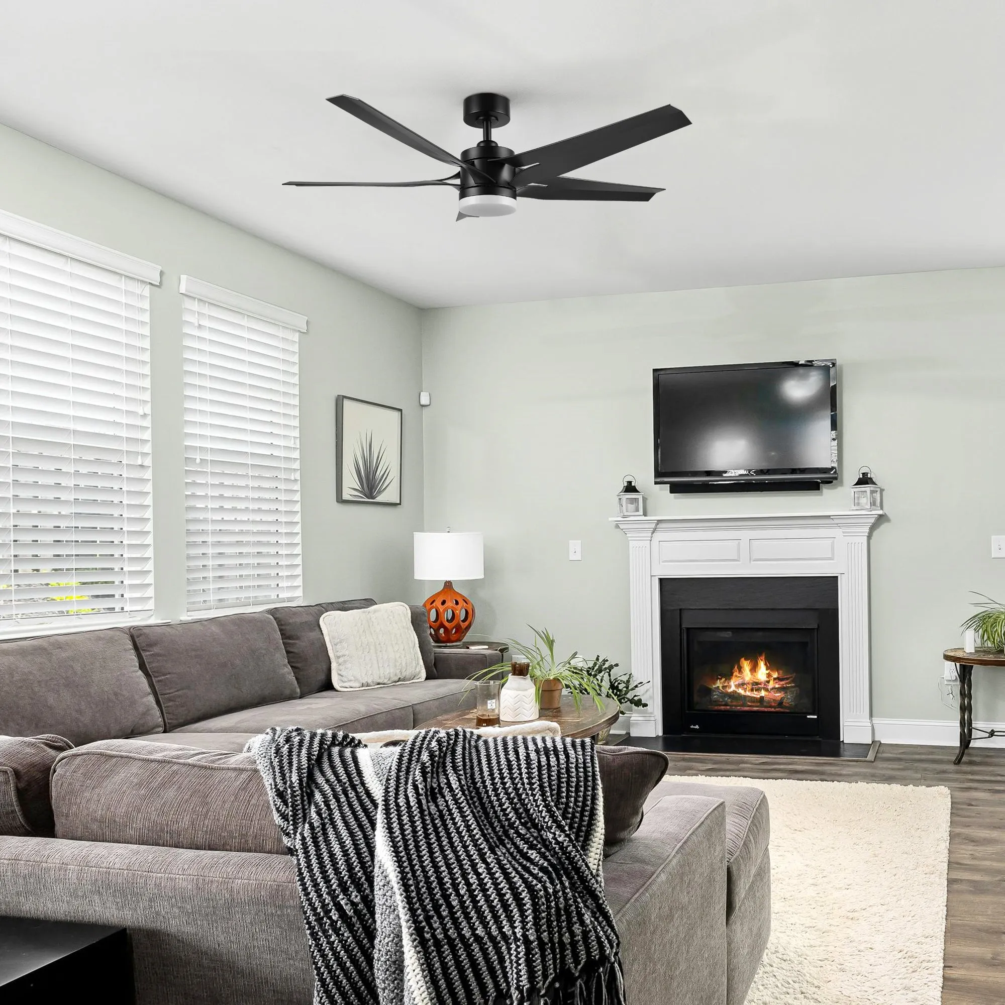 Araceli 52 inch Modern Ceiling Fan with LED Light and Remote