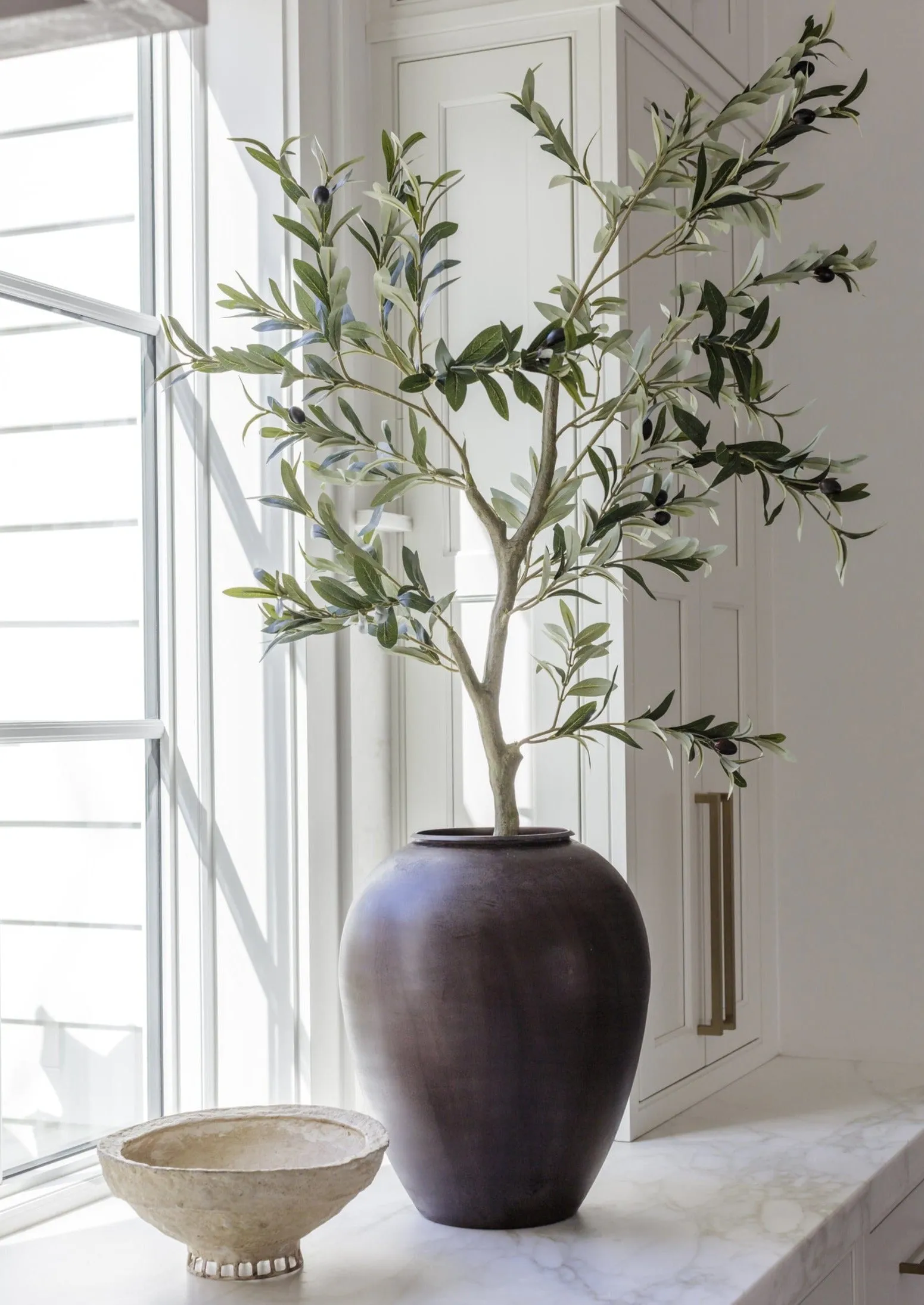 Artificial Potted Olive Tree Plant - 47.25"