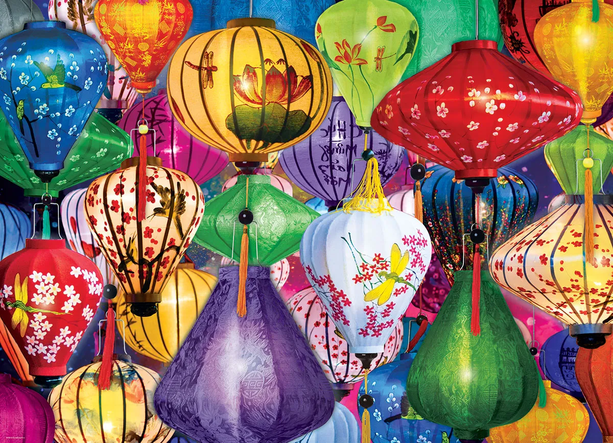 Asian Lanterns 1000 Piece Puzzle - Quick Ship