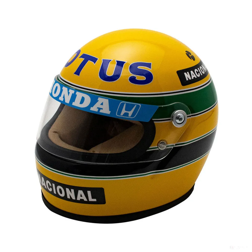 Ayrton Senna Mini Helmet, 1987 Mini Helmet, 1:2 scale, Yellow, 2020