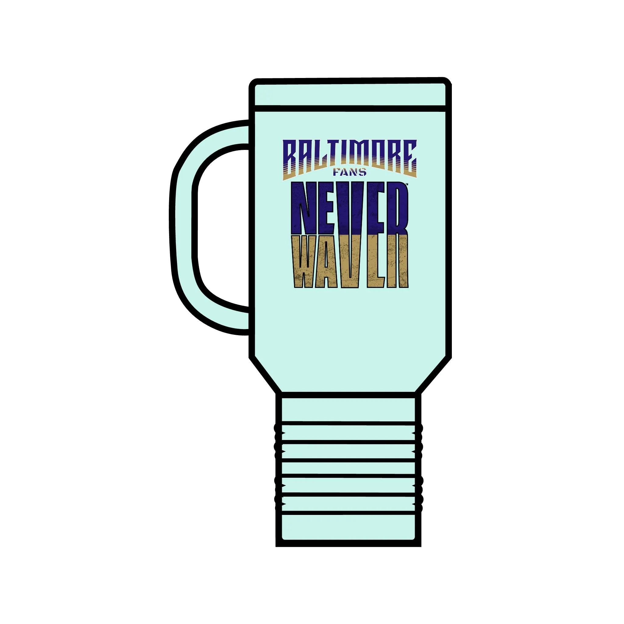 Baltimore Fans Never Waver Insulated Travel Mug, 40oz