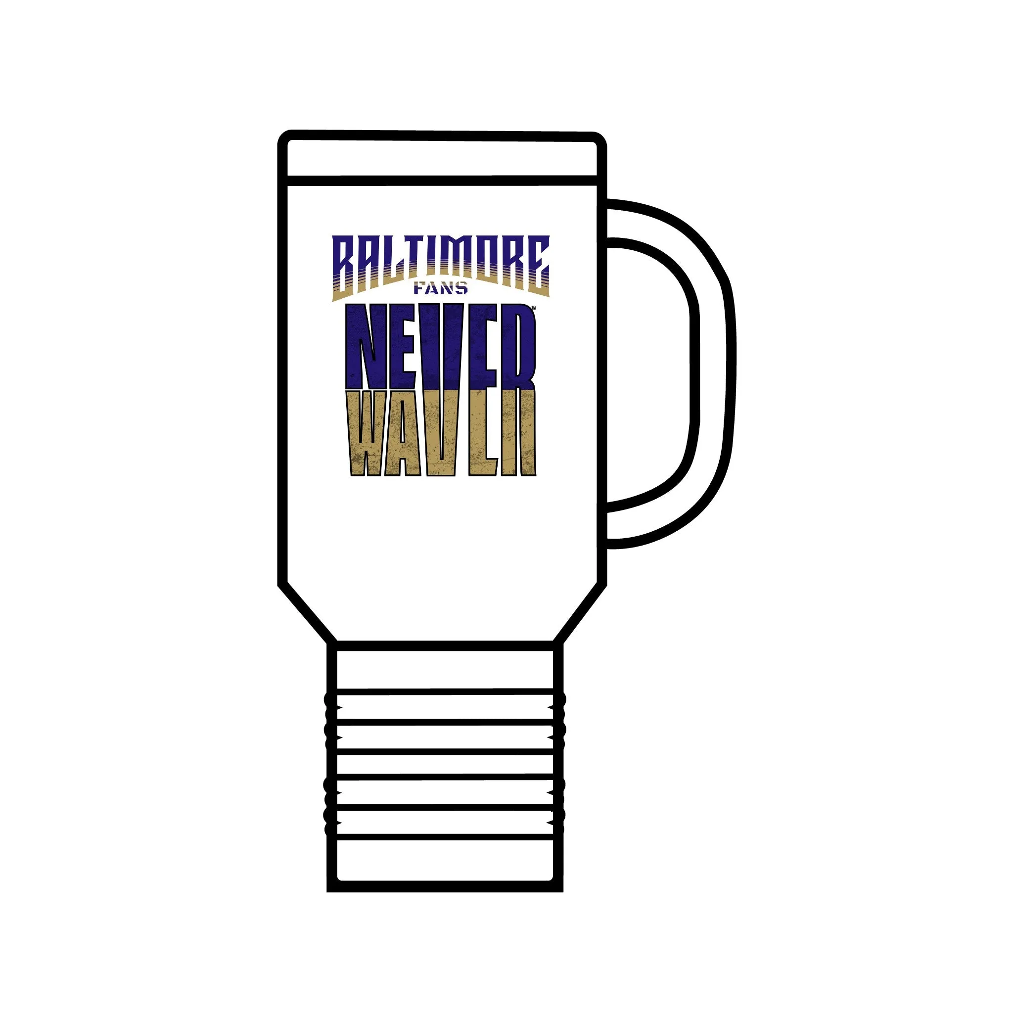 Baltimore Fans Never Waver Insulated Travel Mug, 40oz