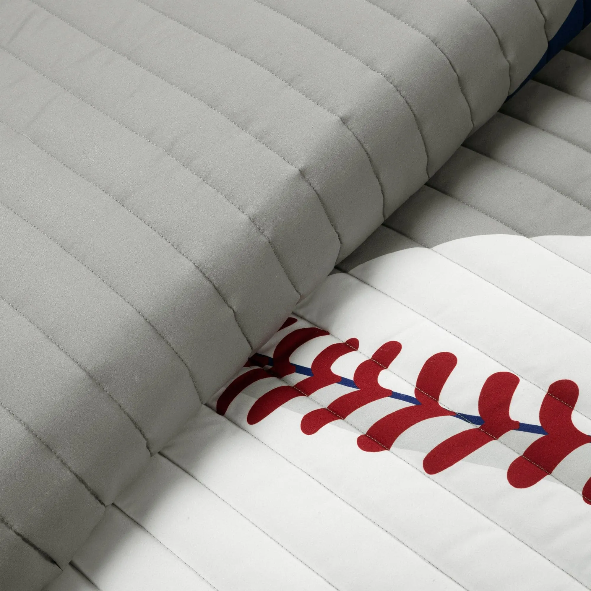 Baseball Game Reversible Quilt Set