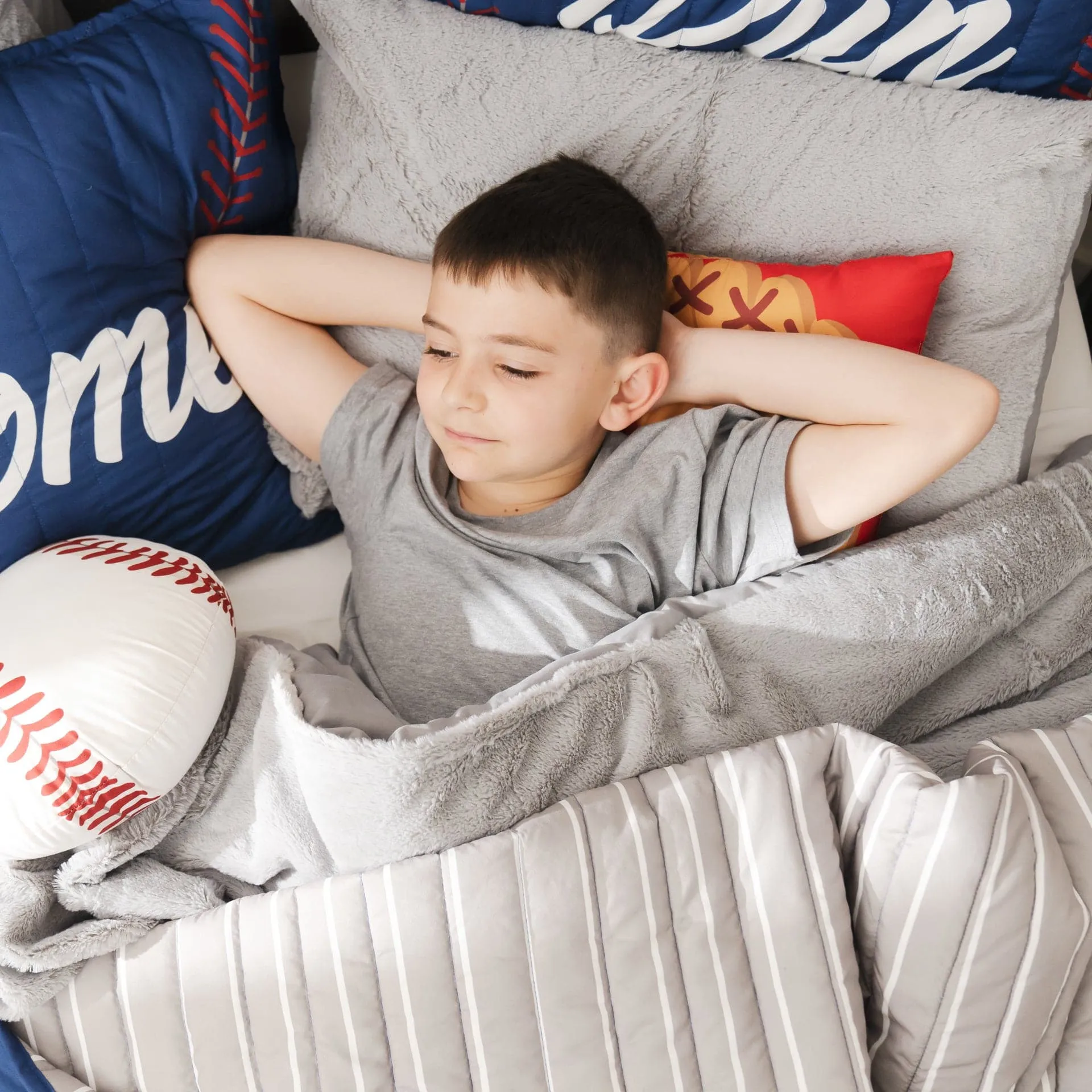 Baseball Game Reversible Quilt Set