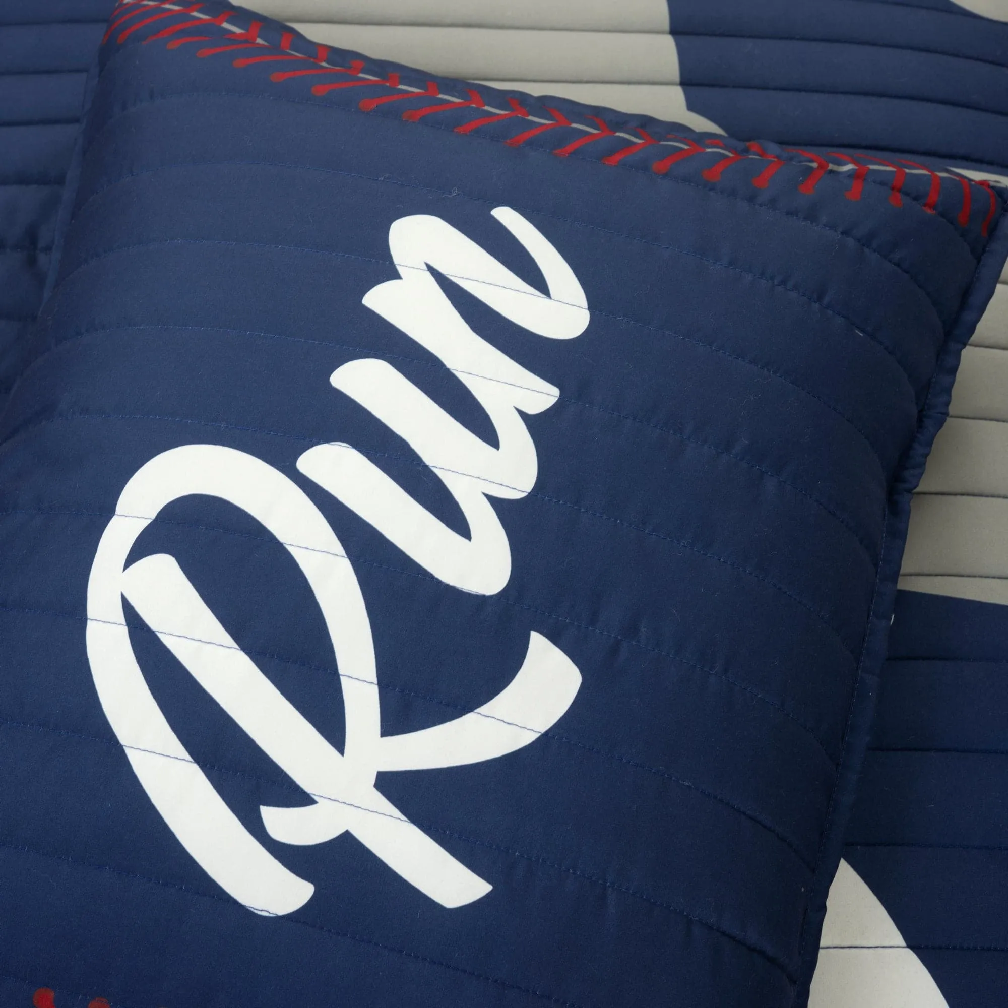 Baseball Game Reversible Quilt Set