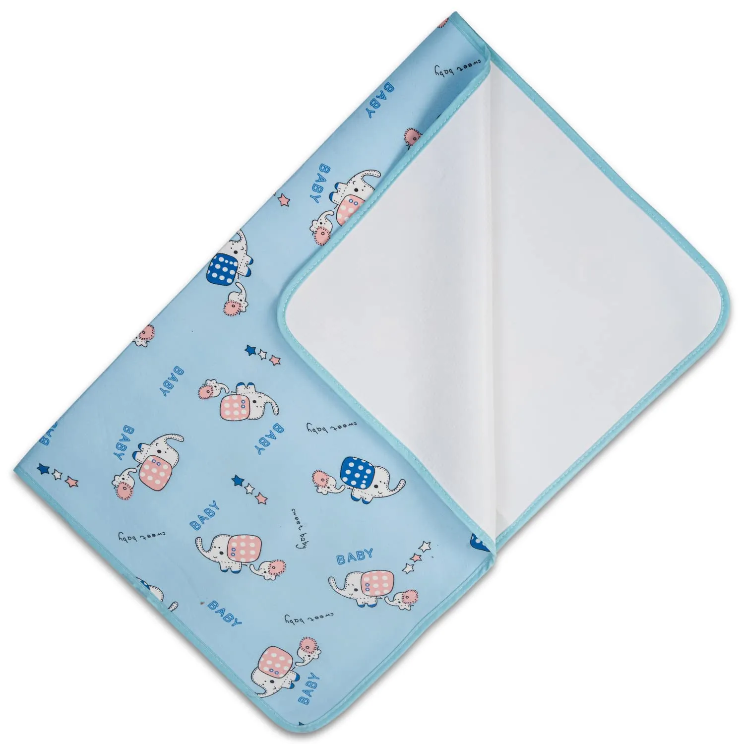 Baybee Baby's Cotton Plastic Sleeping Mat for Home-Baby Waterproof Bed Protector Dry Sheet|