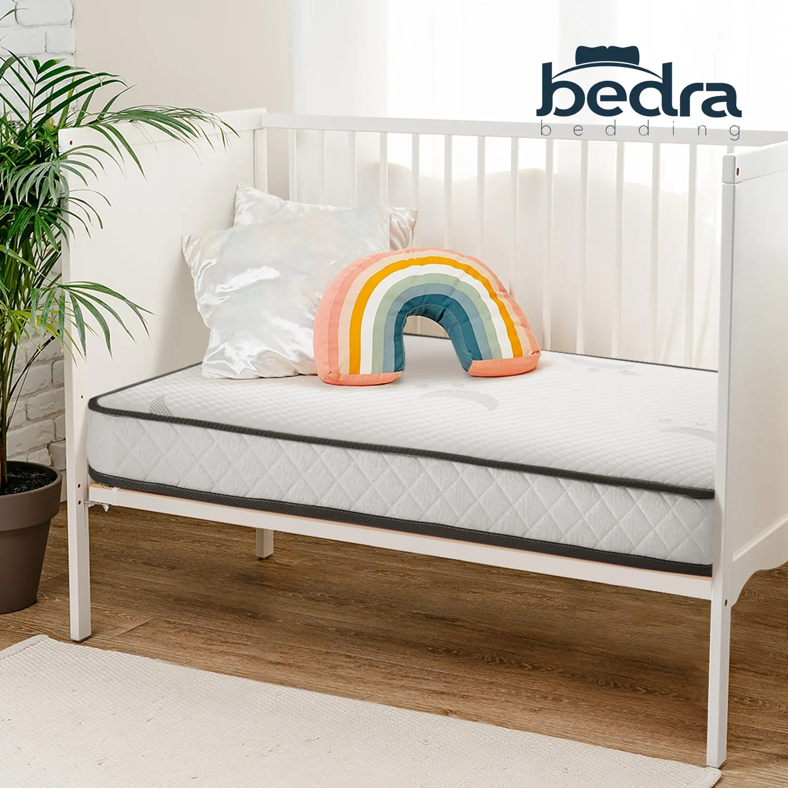 Bedra Baby Cot Mattress Reversible Toddler Bed Bonnel Spring Foam 13cm