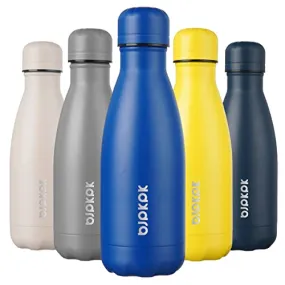 BJPKPK Insulated Water Bottles -17oz/500ml -Stainless Steel Water bottles, Sports water bottles Keep cold for 24 Hours and hot for 12 Hours,BPA Free water bottles for travel,Coral