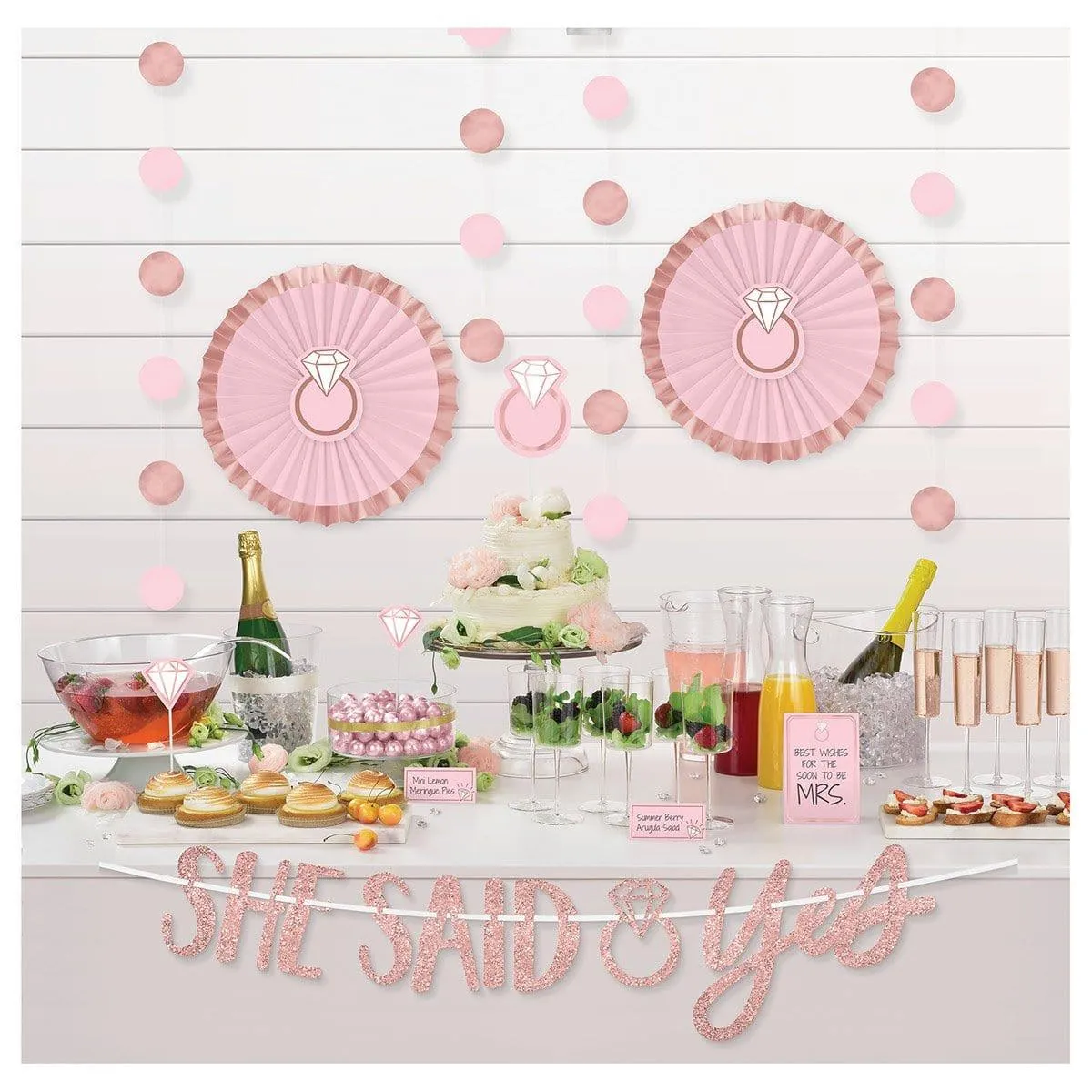 Blush Wedding - Buffet Table Decorating Kit