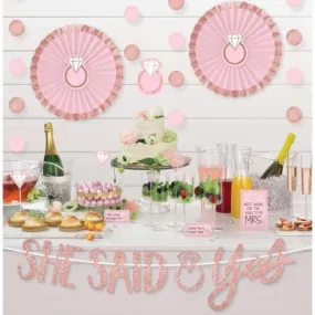 Blush Wedding Buffet Table Decoration Kit