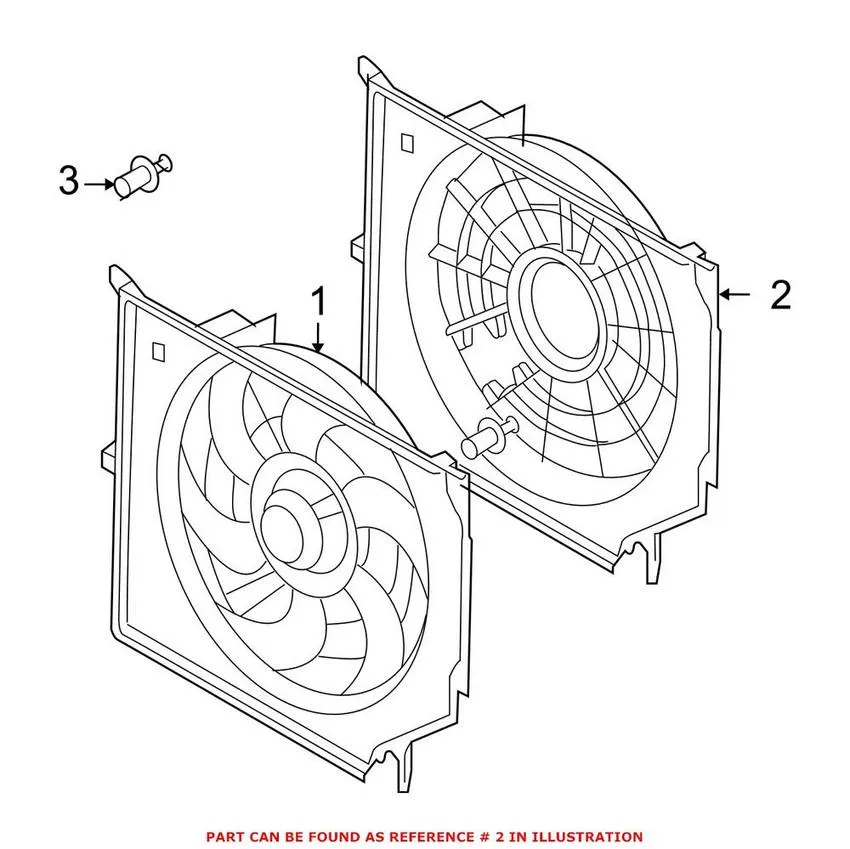 BMW Engine Cooling Fan Shroud 17427519705