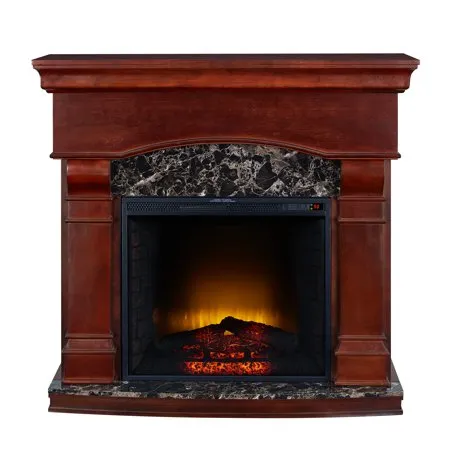 Bold Flame 47 inch Electric Fireplace Heater in Walnut