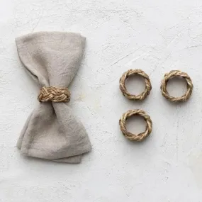 Braided Seagrass Napkin Ring Set